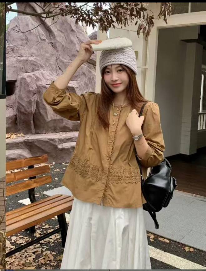 شومیز نخ کتان زنانه کد 418758