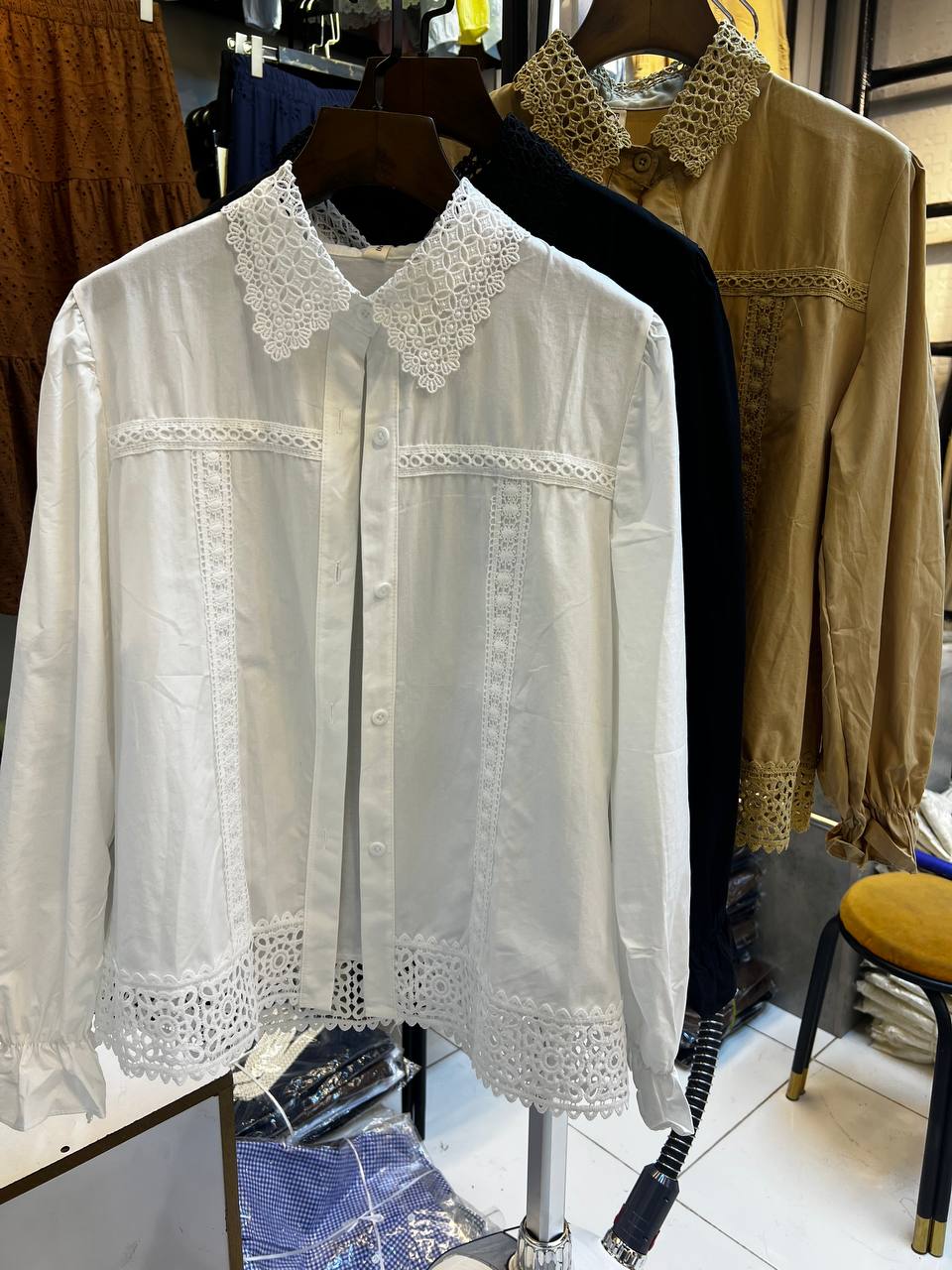 شومیز نخ کتان زنانه کد 418760