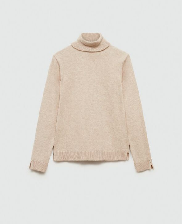 بافت یقه اسکی دخترانه 29241 سایز 5 تا 14 سال مارک MANGO   *