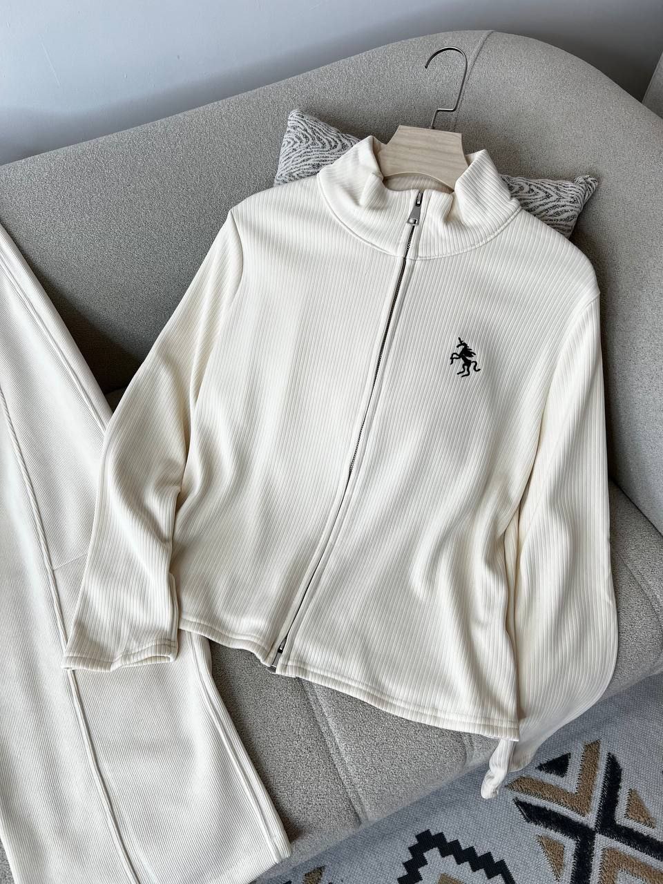 ست سویشرت شلوار کبریتی تو کرک زنانه کد 418811