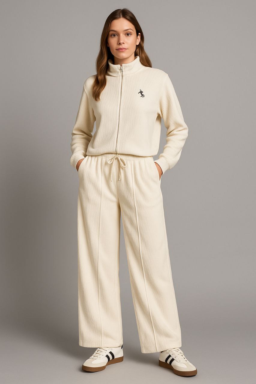 ست سویشرت شلوار کبریتی تو کرک زنانه کد 418811