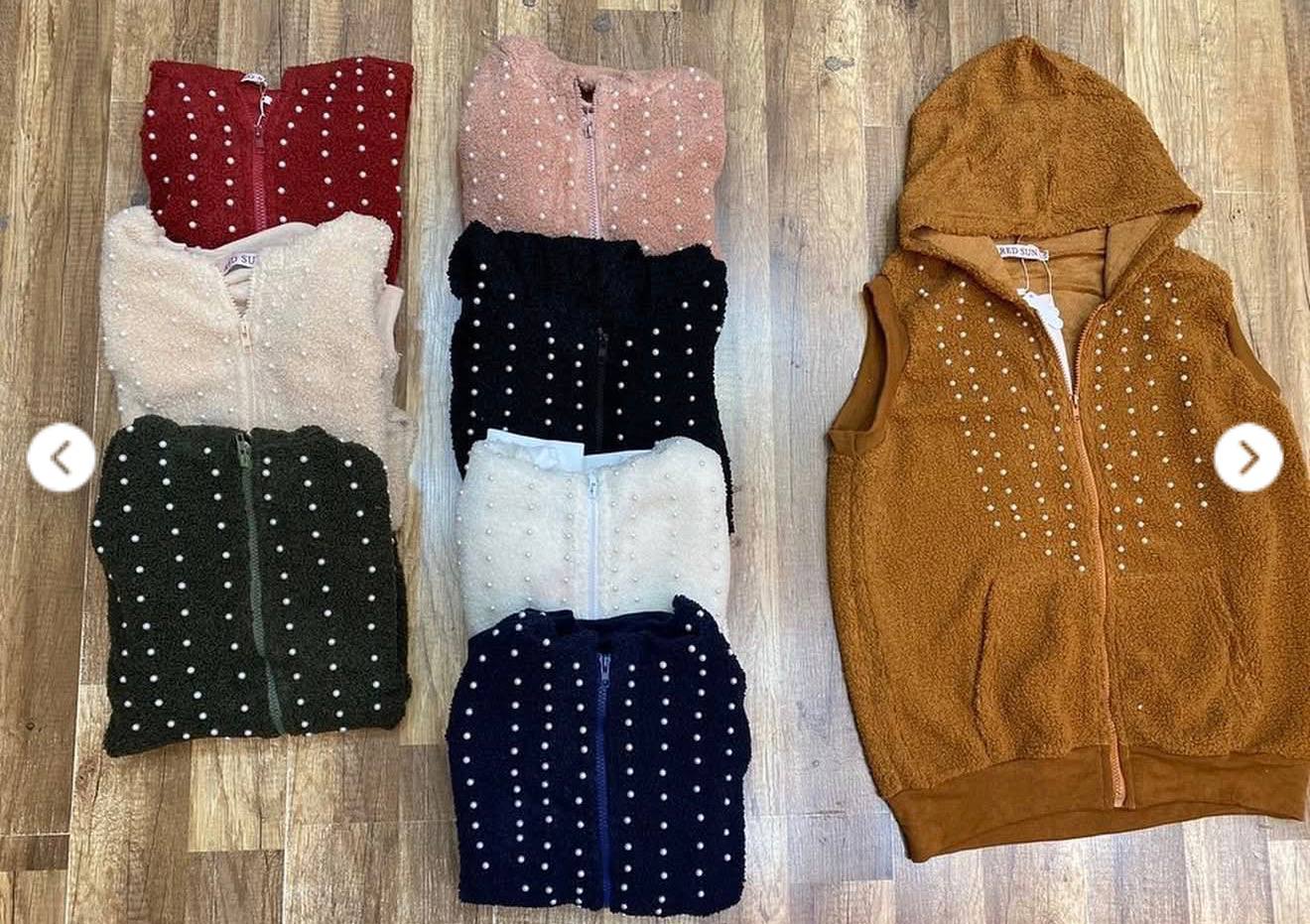 جلیقه تدی کلاهدار زنانه کد 418829