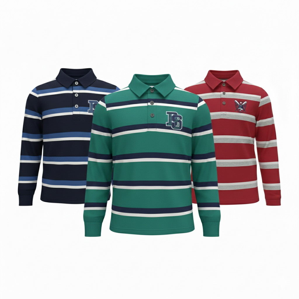 بلوز یقه دار پسرانه 29986 سایز 5 تا 14 سال مارک Inextenso