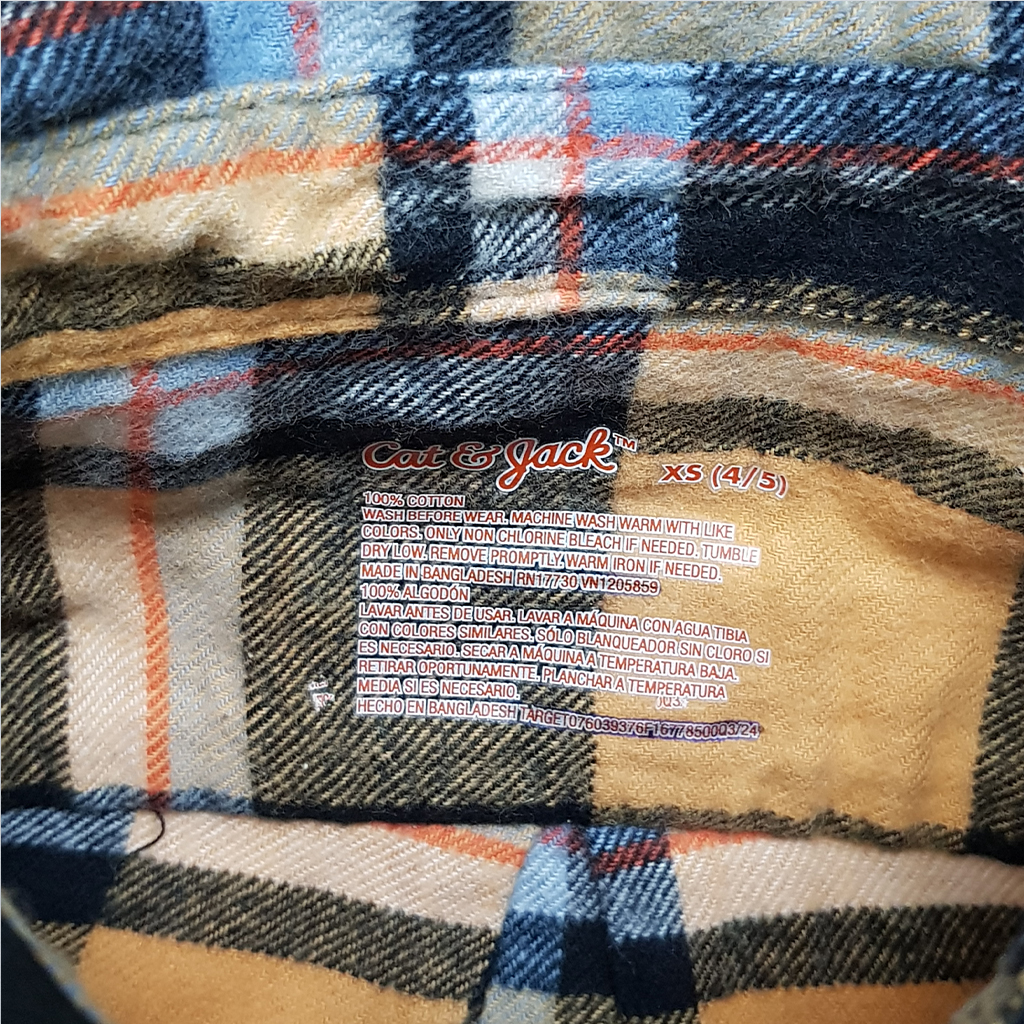 پیراهن پسرانه 30054 سایز 4 تا 14 سال کد 3 مارک Cat&Jack