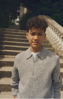 بافت یقه دار نیم زیپ پسرانه 30135 سایز 12 ماه تا 16 سال مارک NEXT