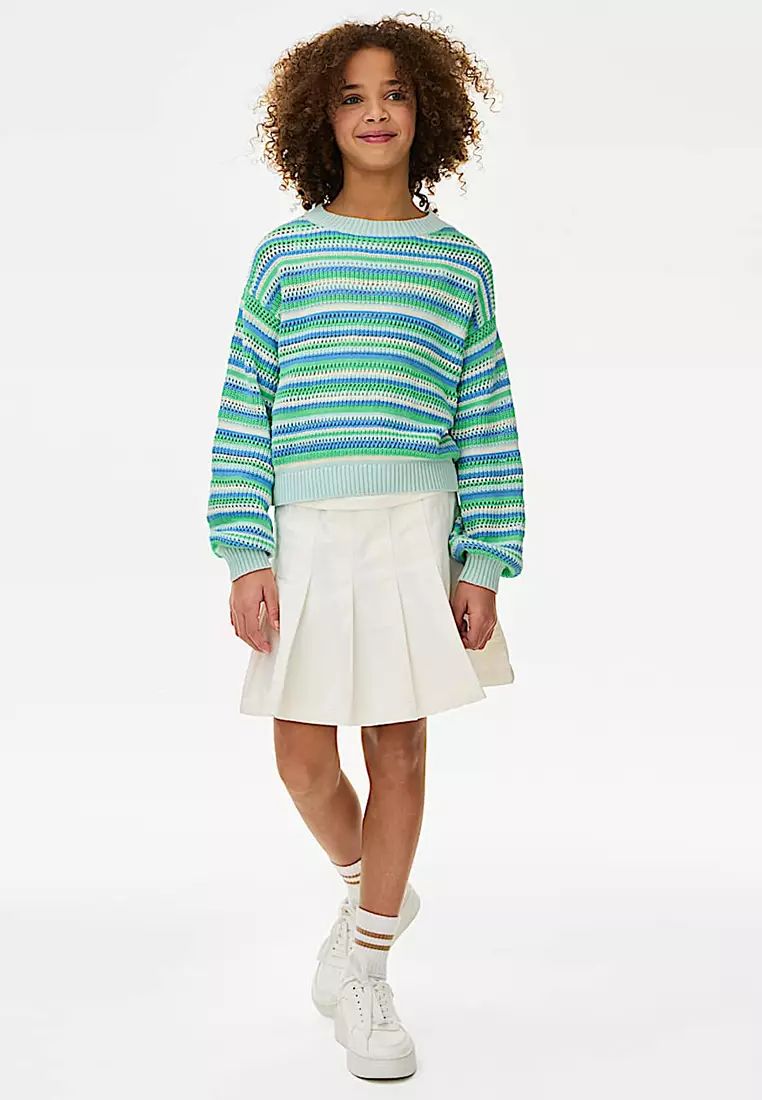 بافت دخترانه 30274 سایز 6 تا 16 سال مارک M&S