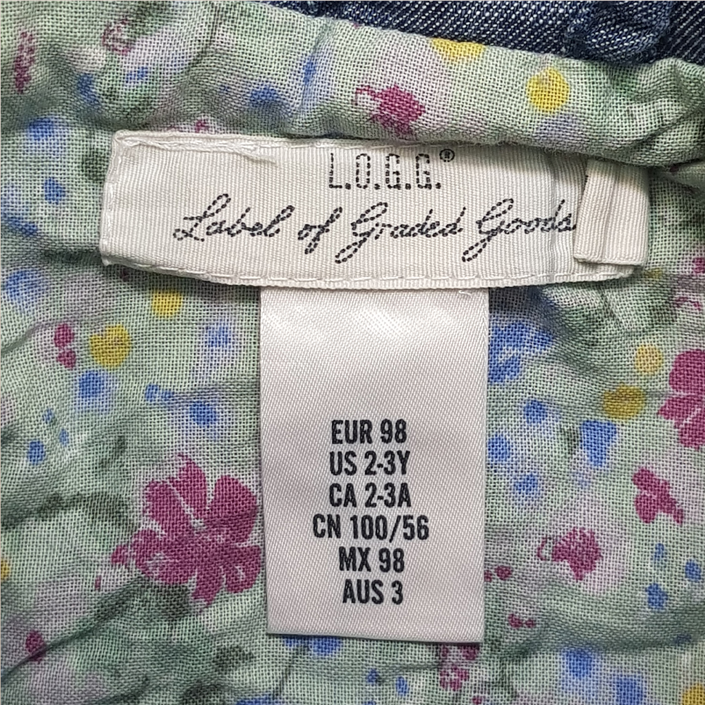 مانتو جینز دخترانه 33444 سایز 1.5 تا 10 سال مارک H&M