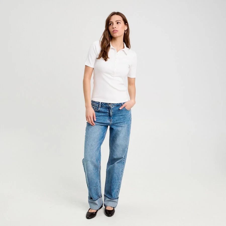 تی شرت یقه دار زنانه 30371 مارک Cache Cache