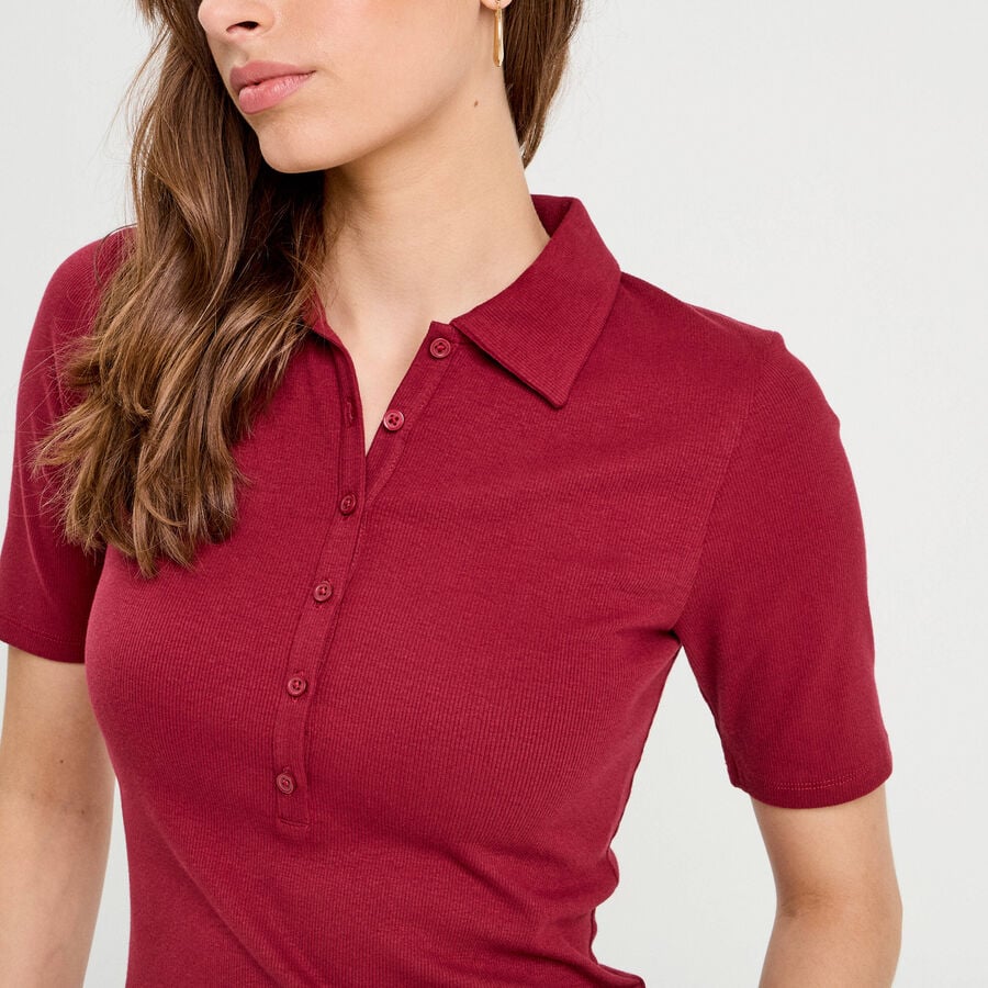 تی شرت یقه دار زنانه 30371 مارک Cache Cache