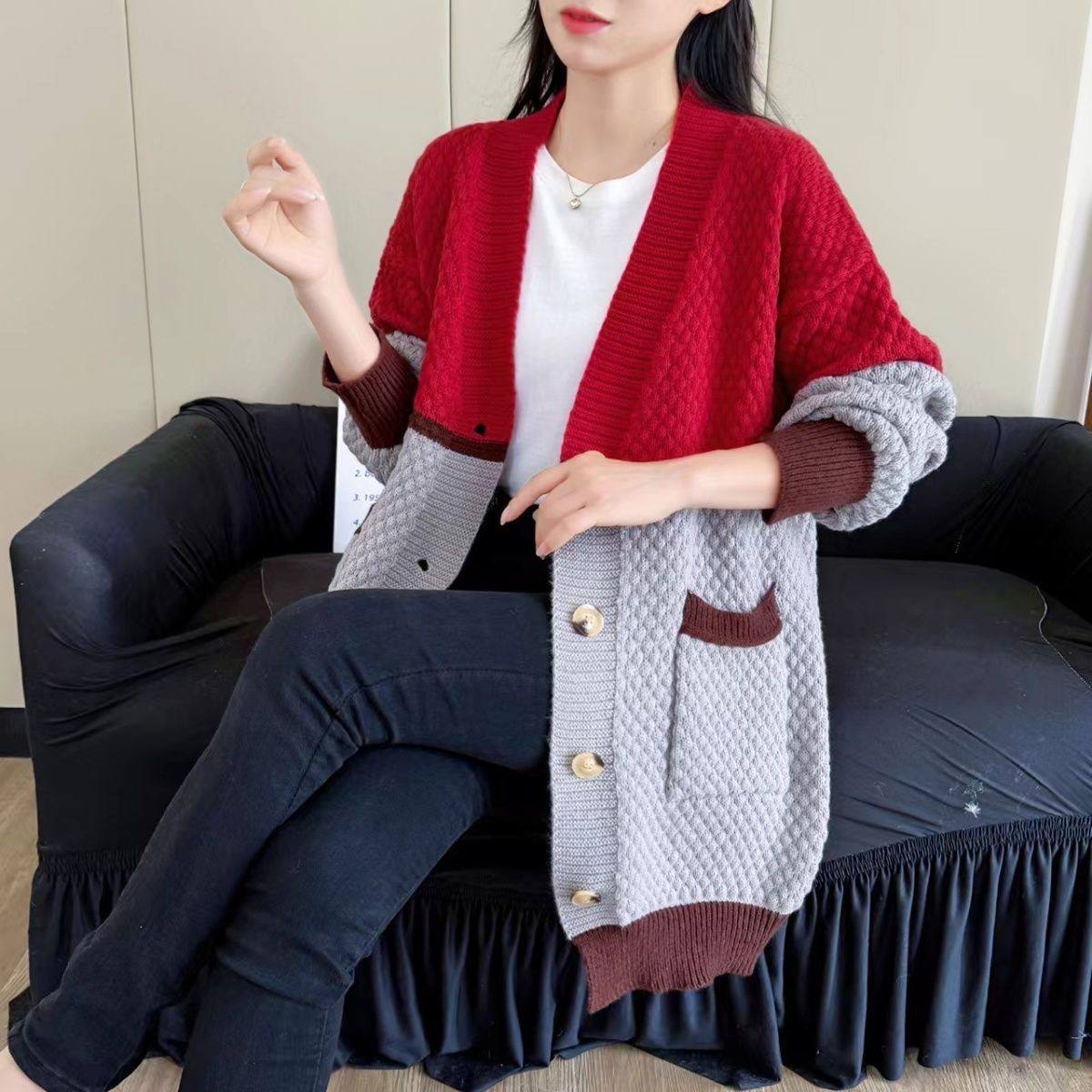 مانتو بافت زنانه کد 419270