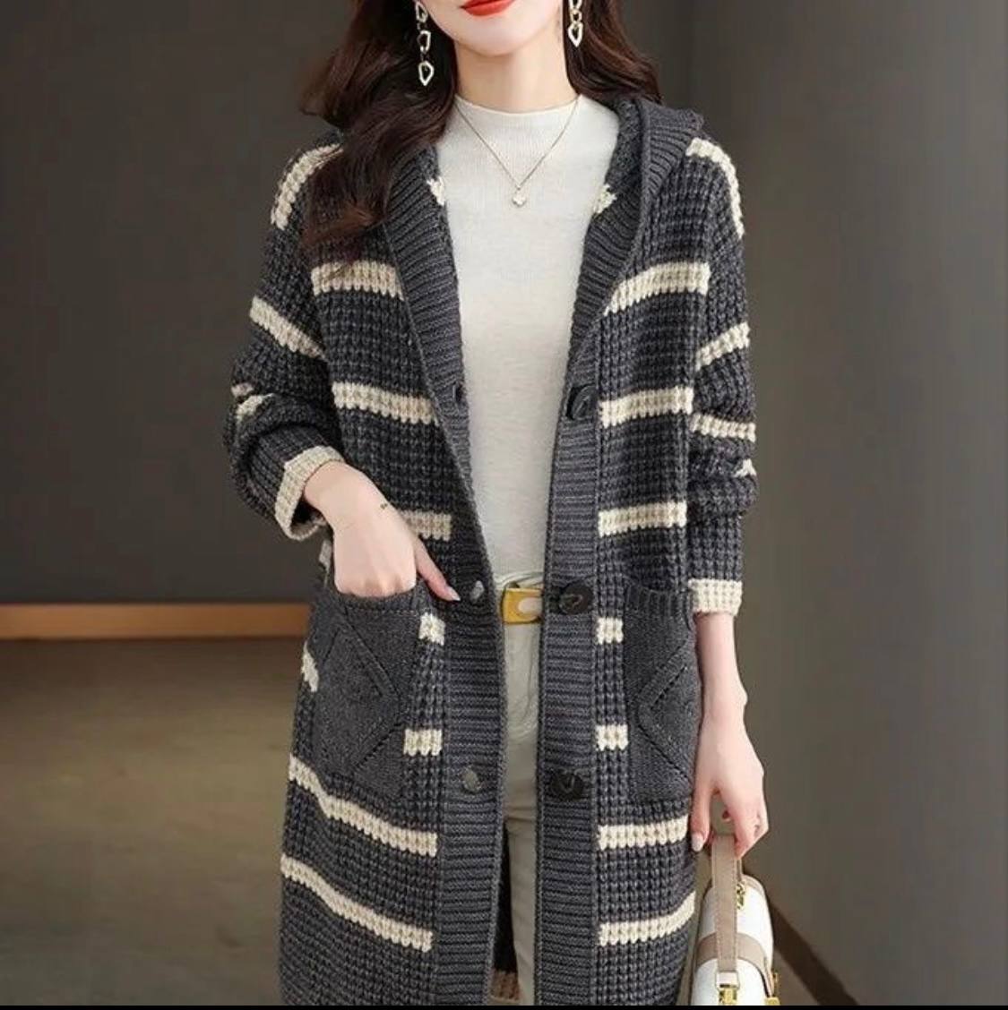 مانتو بافت زنانه کد 419273