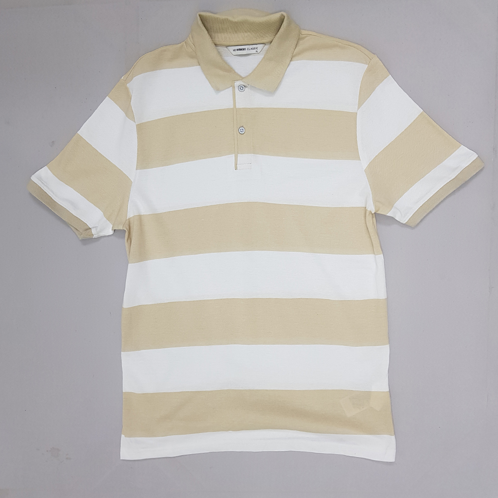 تی شرت یقه دار مردانه 30365 مارک LC WALKIKI