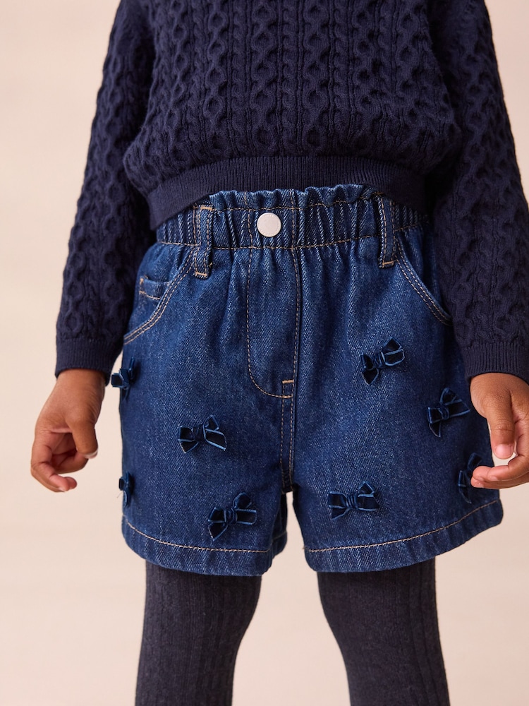 شلوارک جینز دخترانه 30454 سایز 6 ماه تا 7 سال مارک NEXT