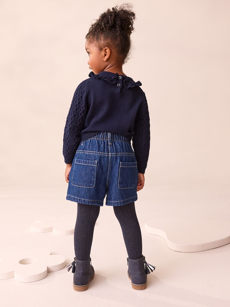 شلوارک جینز دخترانه 30454 سایز 6 ماه تا 7 سال مارک NEXT