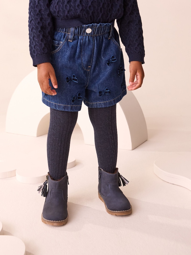 شلوارک جینز دخترانه 30454 سایز 6 ماه تا 7 سال مارک NEXT