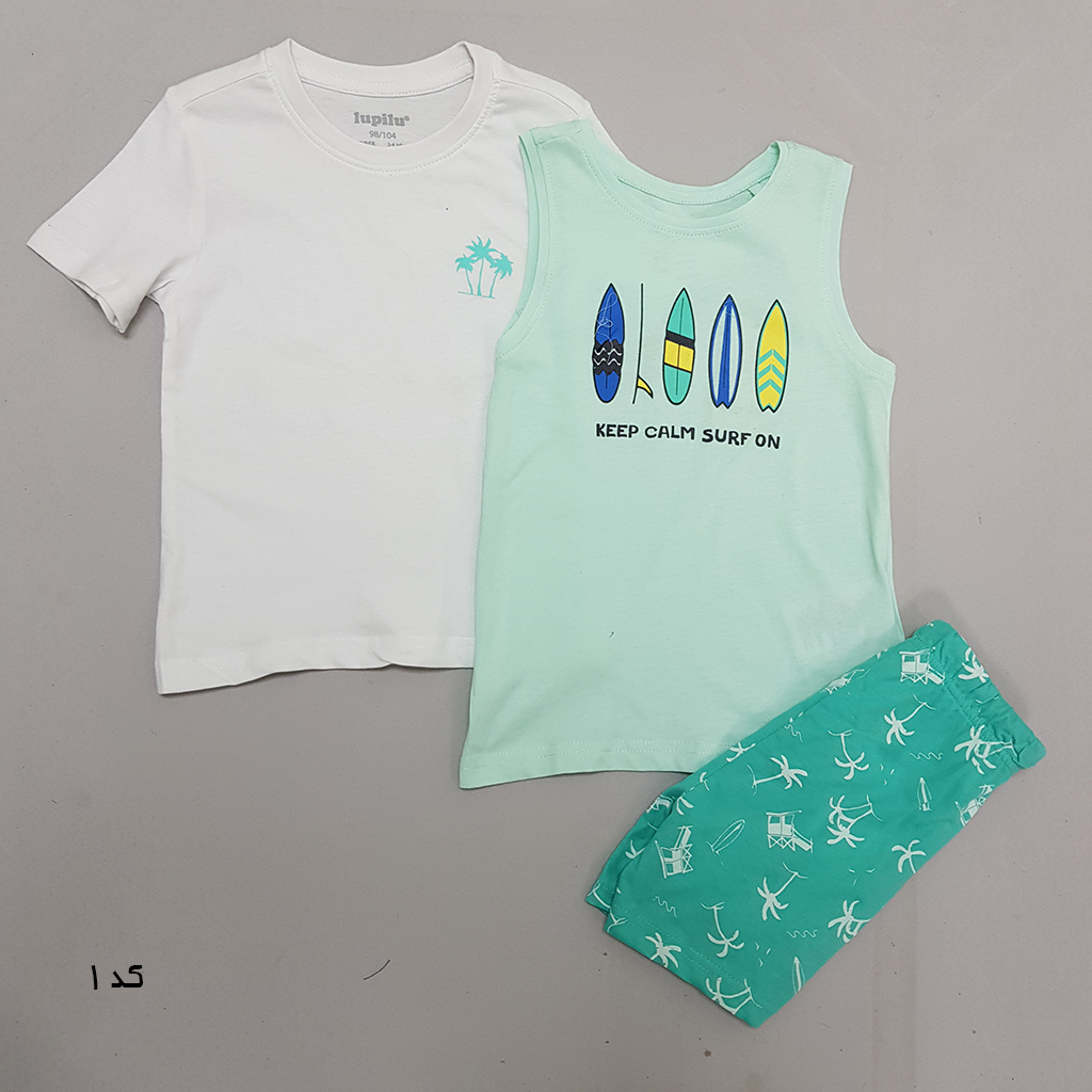 ست سه تکه پسرانه 30636 سایز 3 تا 8 سال مارک LUPILU