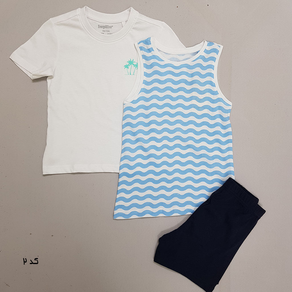 ست سه تکه پسرانه 30636 سایز 3 تا 8 سال مارک LUPILU