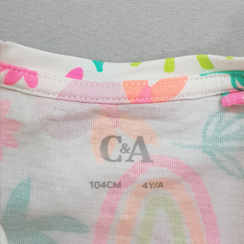 تی شرت دخترانه 30575 سایز 2 تا 10 سال مارک C&A