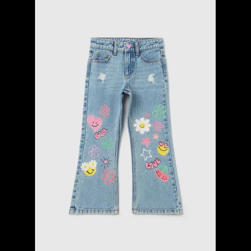 شلوار جینز دخترانه 30628 سایز 4 تا 12 سال