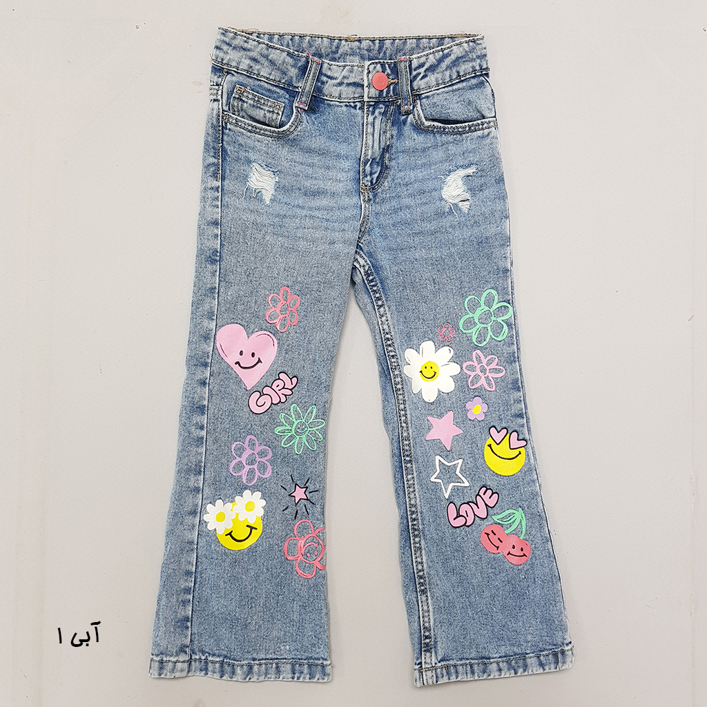 شلوار جینز دخترانه 30628 سایز 4 تا 12 سال   *