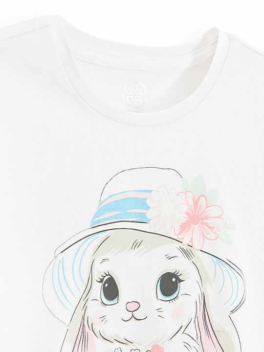 تی شرت دخترانه 30590 سایز 3 تا 8 سال کد 3 مارک COOL CLUB